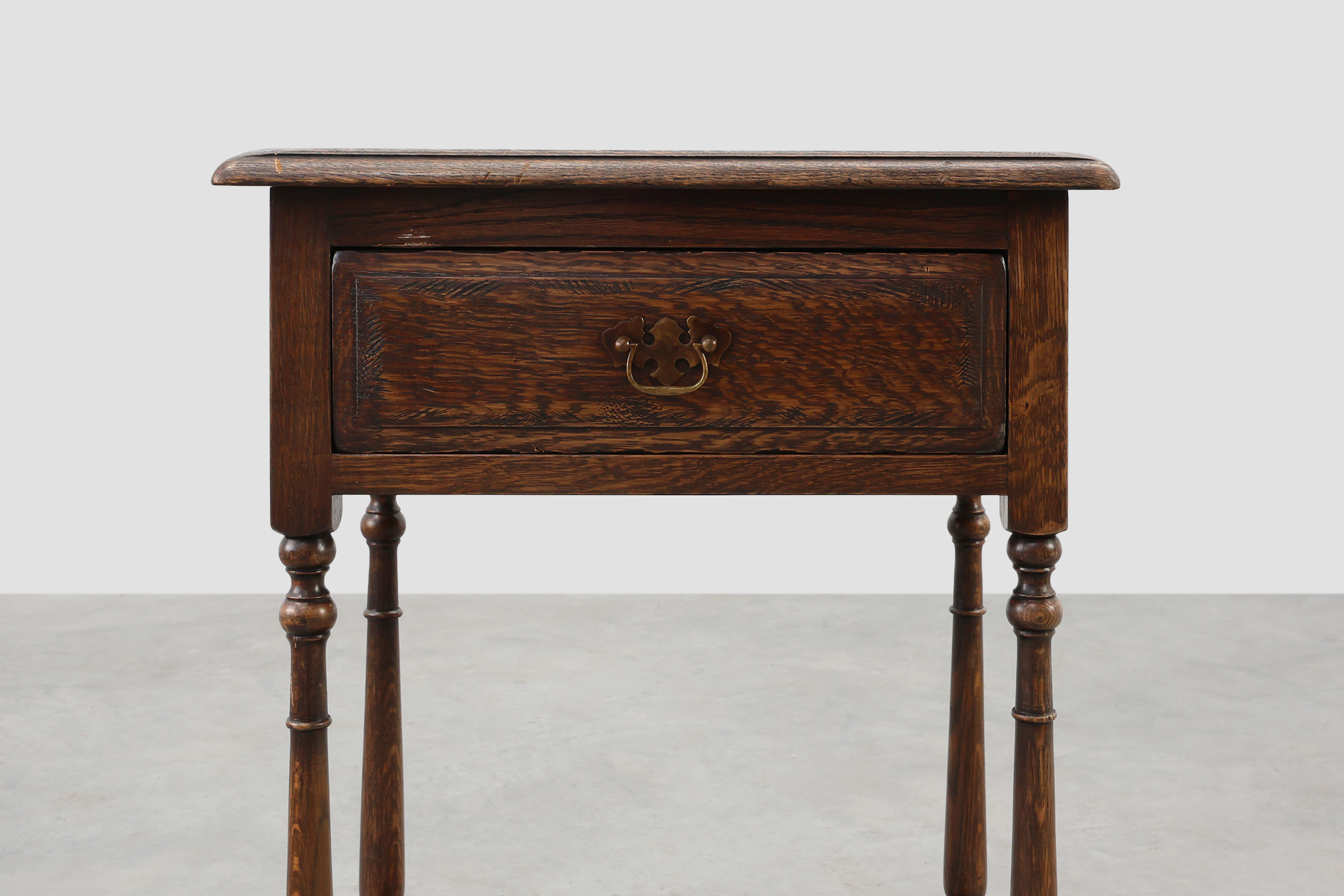 Small rustic cabinet with drawer or nightstand in oak, France 19th centurythumbnail